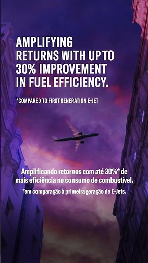 Embraer E-Jets E2. Amplifying returns in fuel efficiency.