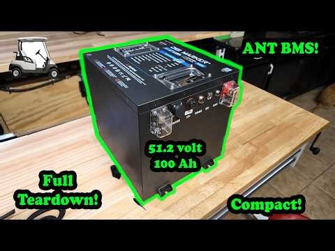 Digimarker 51.2 Volt 100Ah Lifepo4 Mini-Golf Cart Battery Testing, Review, Teardown