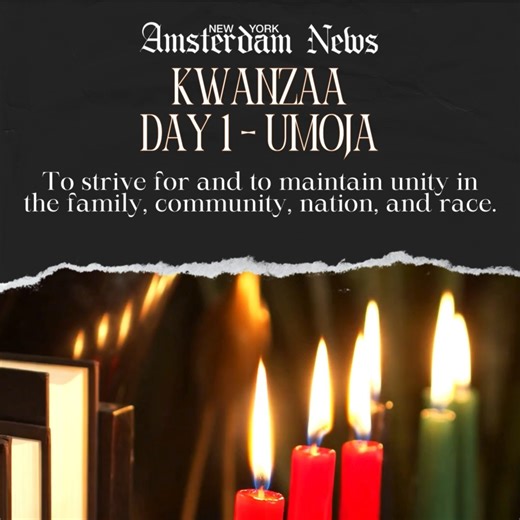 #Kwanzaa #Umoja (Unity): To strive for and to maintain unity in the family, community, nation, and race. amsterdamnews.com/kwanzaa | New York Amsterdam News