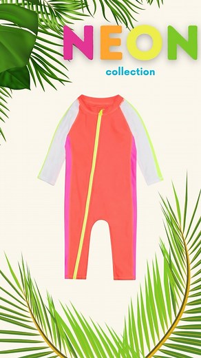 The future is looking bright with our newest NEON collection launching this Monday. ⁠ Matching high-vis neon suits for your whole crew!⁠ 🧡💛💚💗 #swimzip #upf50 #upfswimwear #neonvibes #neoncolors | SwimZip