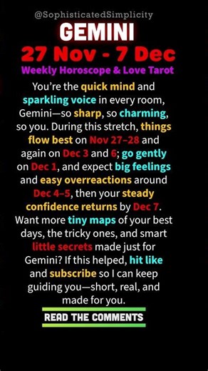 GEMINI 🌀 Weekly Horoscope ⚡ Chosen Ones TODAY 🔮 All Signs Daily Monthly LOVE TAROT ❤️ December 2025