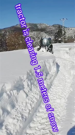 Tractor Clearing 1.5 Meters of Snow