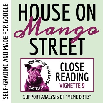 House on Mango Street Close Reading Analysis Worksheet | Meme Ortiz | Digital