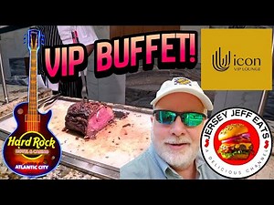 🍔 Inside the Hard Rock's Atlantic City ICON VIP Lounge Buffet First Time Review! Join Me For Dinner!