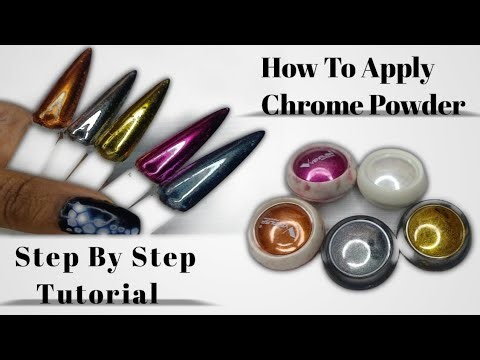 ✨How to use Chrome powder 💓chrome powder kaise apply kare 🫳 Chrome Nails