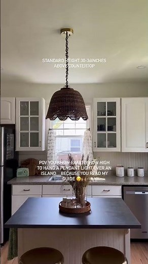 Wondering how high to hang a pendant light in your kitchen and dining room?