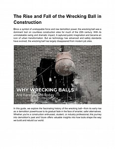 The Rise and Fall of the Wrecking Ball in Construction - SlideServe