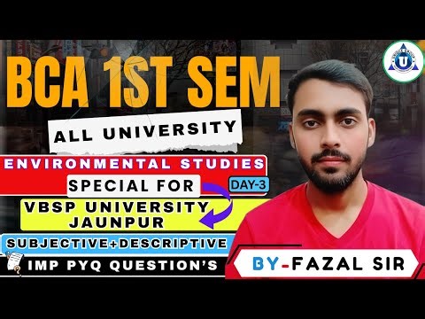 BCA 1st Semester Environmental Studies 🌱| IMP PYQ Questions | VBSP University Jaunpur | Exam 2026-#4