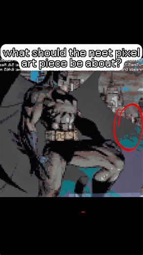 I made a Batman pixel art in Minecraft.