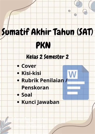 Referensi Soal Sumatif Akhir Tahun Kelas 2