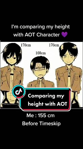 Height Comparison with AOT Characters