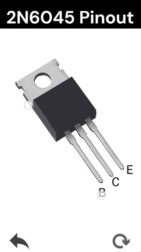 2N6045 Darlington Power Transistor – Pinout 🔥#electronicsengineering #electronic #components #tech