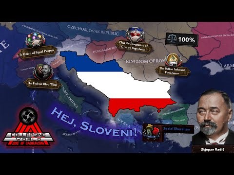 Hoi4: Forming the Greater Yugoslav Federation in Collapsing World (Gameplay Timelapse)