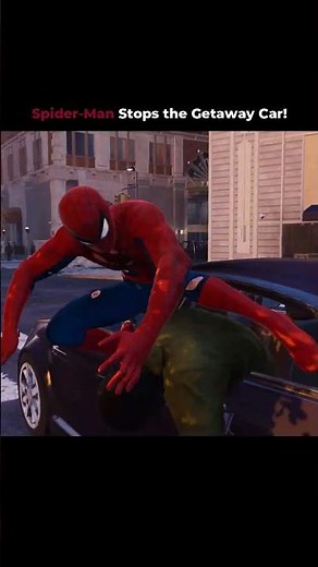 Spider Man 2018 PC Gameplay Spider Man Stops the Getaway Car!