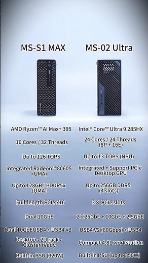High-Performance Compact Mini Workstations — MS-S1 MAX & MS-02 Ultra