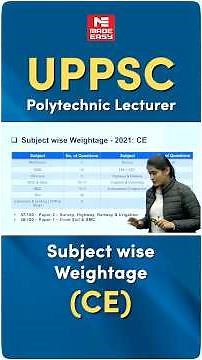 UPPSC Polytechnic Lecturer CE | 50% Questions From Just 6 Subjects!