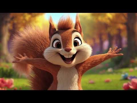 Squirrel Dance Song 🐿️💃 | Jump & Spin Fun for Toddlers