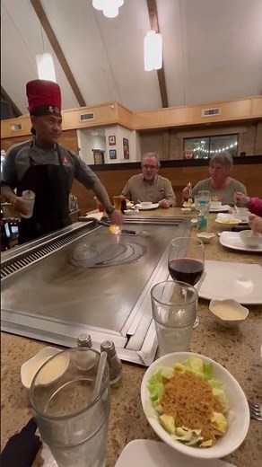 Ultimate Grill Flame Tricks! 🔥Hibachi Chef Goes Wild with Fire #shorts #hibachi #hibachigrill