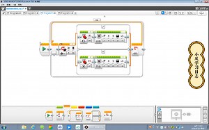 EV3超声波传感器实时监测数据显示并控制马达