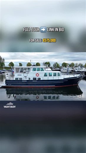 Step aboard ANNA — a CE-A rated steel explorer yacht designed by Vripack and built for serious offshore cruising. With twin Perkins engines, Naiad stabilisers, and a 3,000nm range, she’s a capable liveaboard with all the comforts to match. The full tour is now live on my channel. Head to the link in my bio and scroll down to Latest Videos to watch it. Let me know what you think of her in the comments. Would you take this one long-distance? #boat #boats #boating #boatlife #exploreryacht | Yacht B