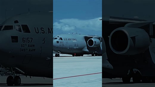 Boeing C-17A Globemaster III takeoff at Miami #militaryaviation #airforce