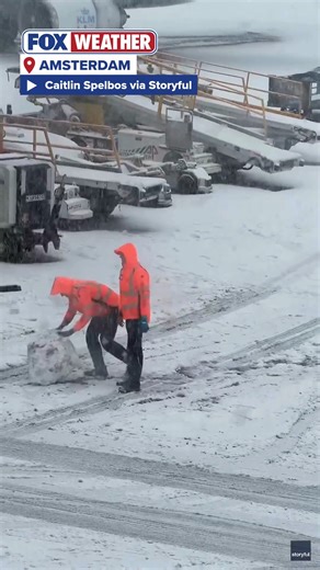 TRAVEL NIGHTMARE: More than 600 flights will be disrupted at Amsterdam's Airport Schiphol on Wednesday as heavy snow and wind lash the Netherlands. In addition to the travel disruptions, a shortage of de-icing fluid is causing additional delays. https://www.foxweather.com/extreme-weather/winter-weather-flights-canceled-amsterdam-airport-schiphol-de-icing-shortage-klm-royal-dutch-airlines | FOX Weather