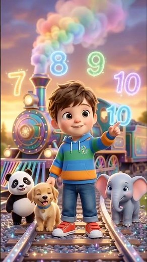 🚂 Number Train Adventure | Learn Numbers 1-10 With Fun Song For Kids #shortsfeed#shorts#babycartoon