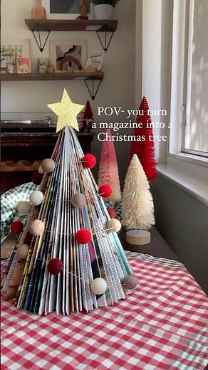 Magazine Christmas Tree DIY
