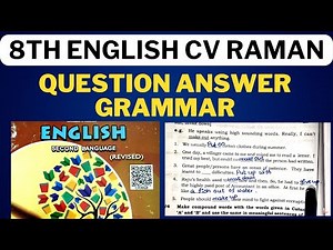 Class 8th English CV Raman Grammar | 8th Standard CV Raman Question Answer English Notes