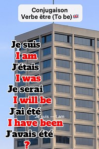 Apprendre la conjugaison de verbe (to be) #conjugaison #anglais #apprendrelanglais | anglais facile