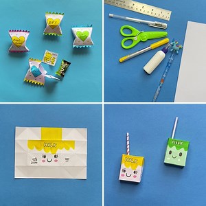 How to Make Origami Chocolate & Milk Container 🍬🍼 | Quilling Made Easy