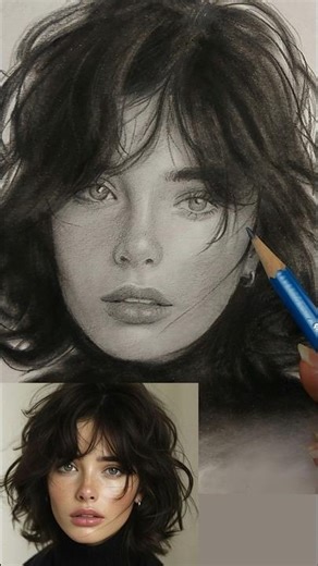 One Hour Drawing time-lapse | Graphite Powder and Pencil