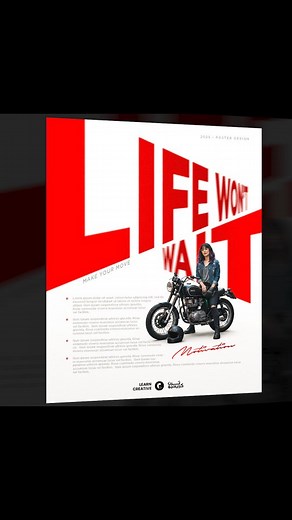 1.2K views · 48 reactions | Poster design in Adobe Photoshop Video on my YouTube Learn Creative channel #poster #learncreative | Learn Creative 2.0 | Facebook