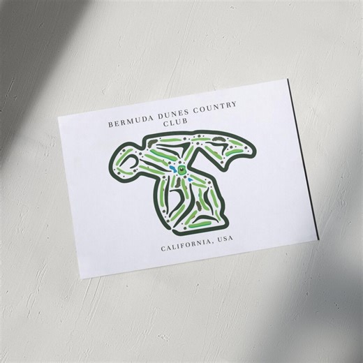 Bermuda Dunes Golf Course Map | California Golf Print - Etsy