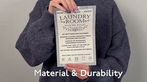 Laundry Symbols Magnet – 6.25" x 9.75" Laundry Guide for Washer or Laundry Room – Washing Instructions Chart for Guests or Airbnb – Made in USA