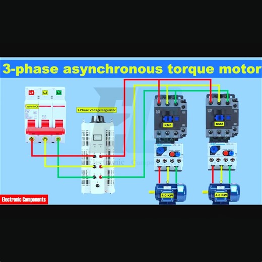 Three-Phase Asynchronous Torque Motor Speed Controller Wiring Diagram | Step-by-Step Guide | 𝐄𝐥𝐞𝐜𝐭𝐫𝐨𝐧𝐢𝐜 𝐂𝐨𝐦𝐩𝐨𝐧𝐞𝐧𝐭𝐬