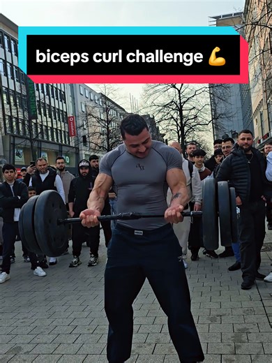 biceps curl challenge 💪 #muscle #strength #gym #fitness