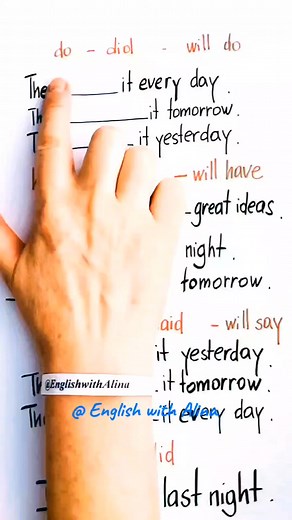 Past-Present-Future➡️in context 🤓📚 #englishwithalina #learn #learning #grammar #teach #speakenglish #improveyourenglish #ESL #English #verbs #phrases #teach #englishlesson #lessons | English With Alina