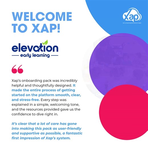 Elevation Early Learning joined Xap back in August, and from day one, their team approached onboarding with curiosity and making the platform their own, the kind that makes a partnership feel easy. Hearing their feedback about our onboarding process reminds us why we put so much care into every step. A great start sets the tone for everything that follows. How Xap does things is designed with your workflow in mind. Cheers to Elevation Early Learning’s growth with Xap and to more milestones ahead