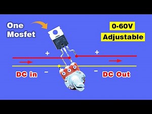 How to make adjustable voltage regulator using MOSFET, Simpe voltage controller DIY