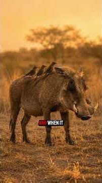 🐗🐦 Watch this incredible wildlife partnership in action! #wildlife #wildlifeentertainment #mammals