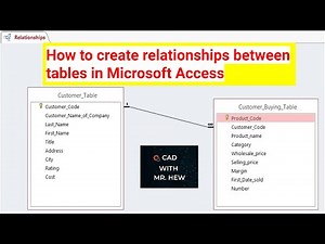 How to create relationships between tables in Microsoft Access