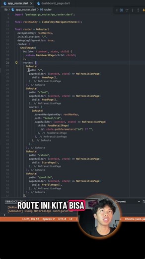 Gini cara sharing Bottom Nav di Flutter pakai Go_Router + ShellRoute ✅ #coding #flutter
