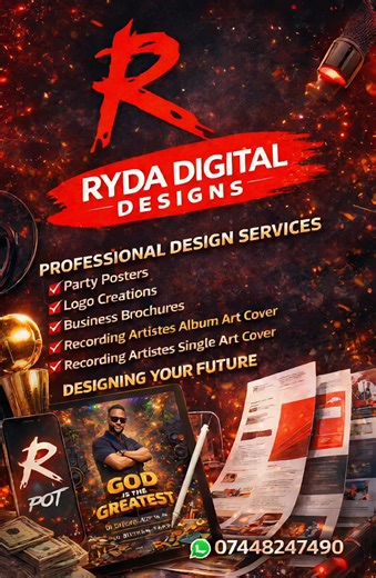 RYDA DIGITAL DESIGNZ We Do : Posters Logos Music Album / Single Cover Art 🖼️ 🎶💿 Business Brochures Music Videos Movies Commercials And Many More Services @Lyrically’Dash @Crawbup 🇯🇲🇯🇲🇯🇲🇯🇲 @Dilly British @BP876_CHUKKKY @Biggie @MAGIC