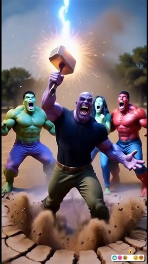 Thanos ne uthaya thor ka hathoda 🥶🥶 #hulku #ai