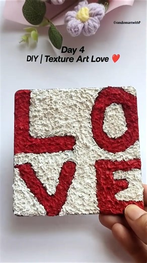 DIY Textured Art ❤️ #diycraft #tissuepaperart #craftideas #easycrafts #viral