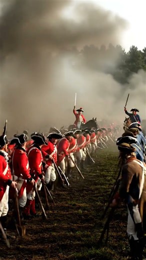 Revolutionary War Line Battle Redcoats vs Minutemen