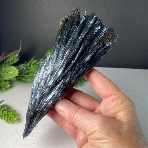Vivianite With Siderite Mineral Specimen From Brazil, Prismatic Elongated Dark Green Vivianite Crystals on Siderite Matrix, 215 Grams, N199 - Etsy