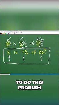 Master X is Y Percent of Z Simple Math Formula Explained #math #maths #education