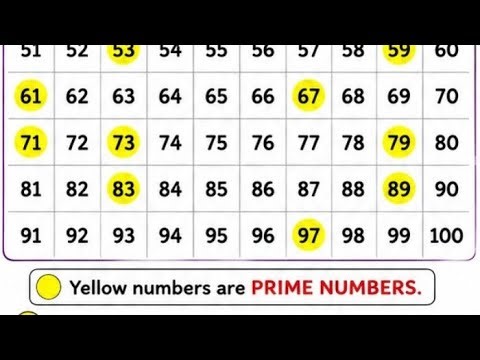 🚀 Don't Miss This! Prime Numbers Identification from 1 to 100.